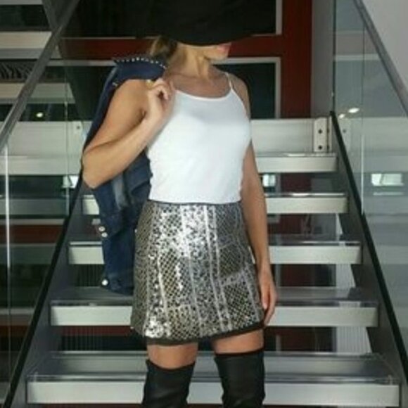 ALL OVER SEQUIN Party Skirt - Picture 3 of 4